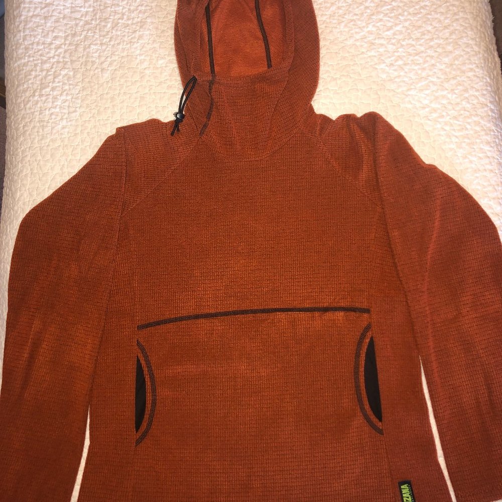 Melanzana Women's MicroGrid Hoodie, Size M, Orange